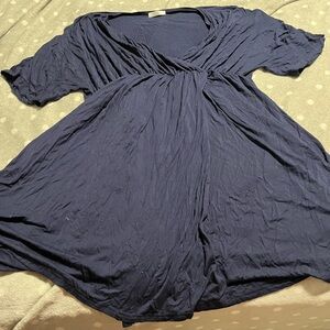Navy blue jersey birthing dress